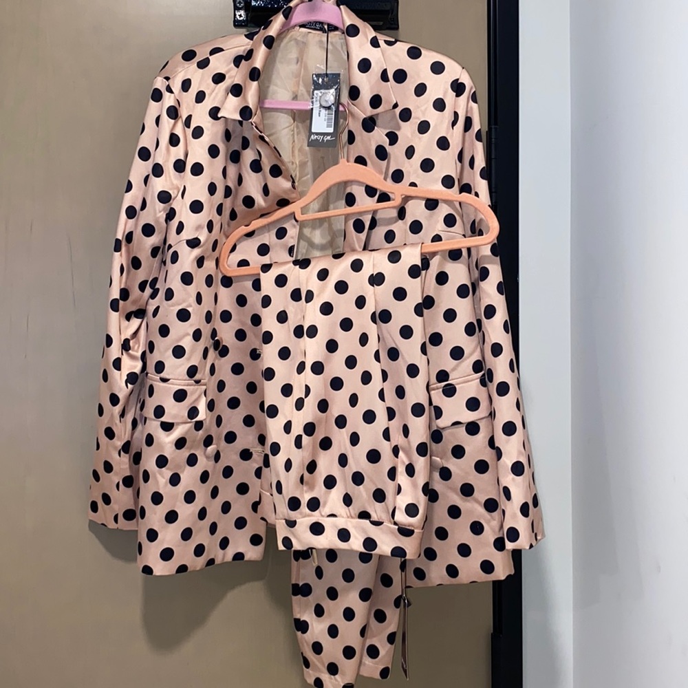 NWOT with TAGS NastyGal Satin Blazer & Matching Pant!